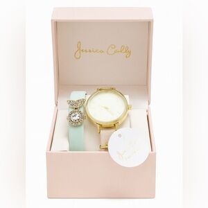Jessica Carlyle NEW Watch Set With Interchangeable Bands and Sliding Charms